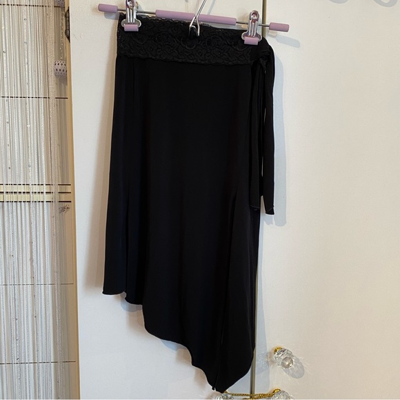Sirens Black Slit Lace Asymmetrical Skirt Size XS - Picture 5 of 16
